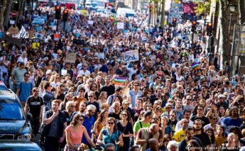 Thousands of people participate in demonstrations to show support for climate change